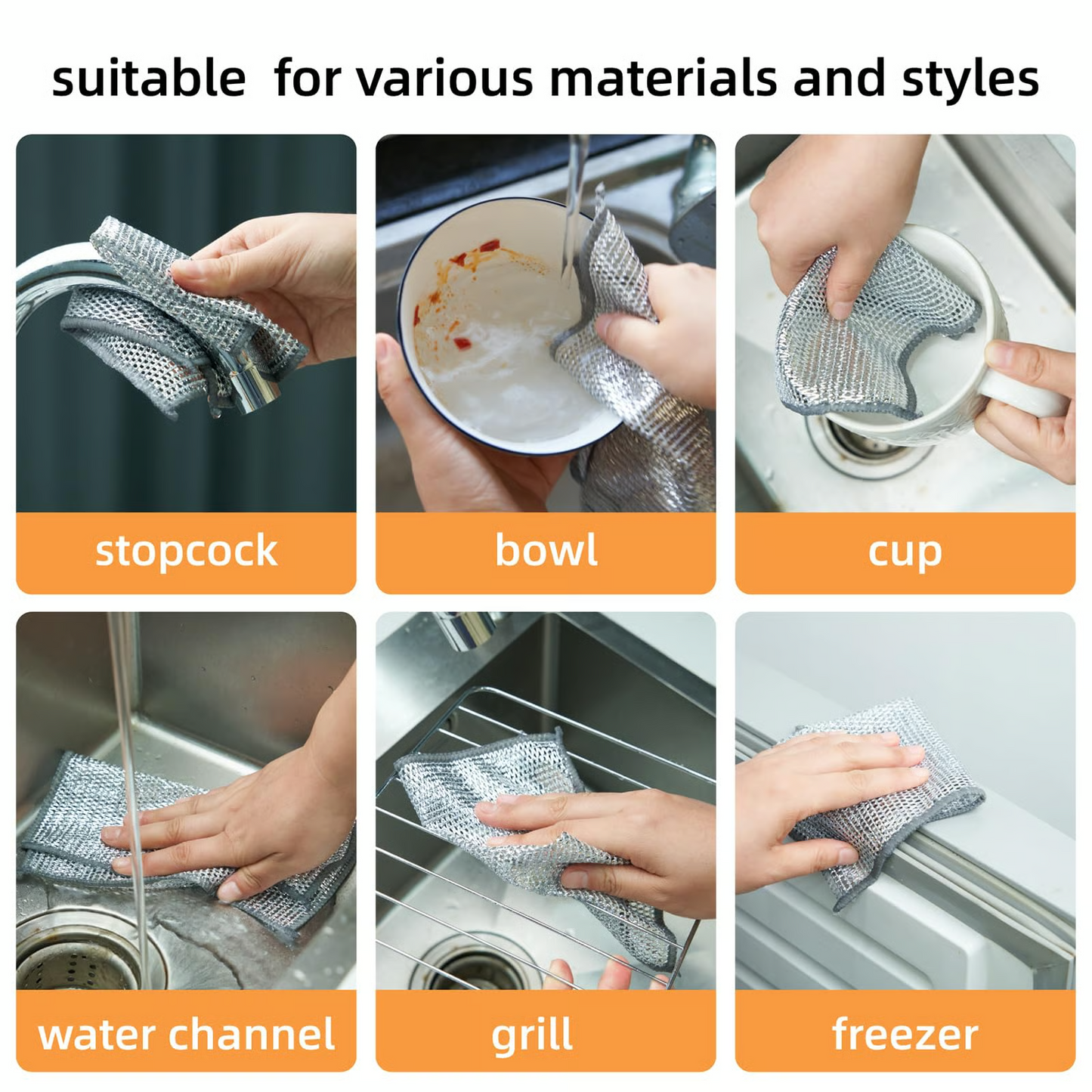 KingStore™ – Ultra-Clean Scratch-Free Steel Wire Dish Cloths