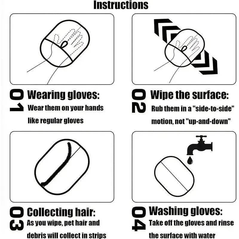 King store™ PetPal Pro – Static Grip Hair Removal Glove for Furniture, Clothes
