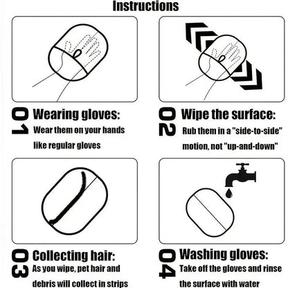 King store™ PetPal Pro – Static Grip Hair Removal Glove for Furniture, Clothes