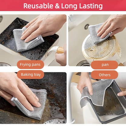 KingStore™ – Ultra-Clean Scratch-Free Steel Wire Dish Cloths