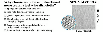 KingStore™ – Ultra-Clean Scratch-Free Steel Wire Dish Cloths